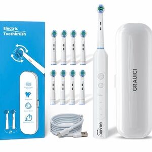 White Electric Toothbrush Set